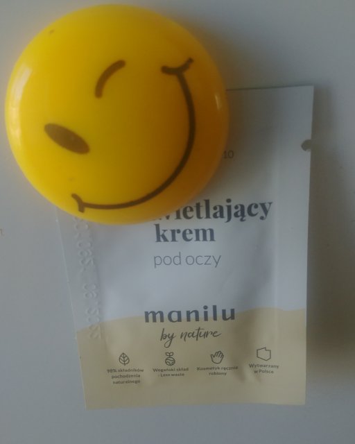 manilu Krem pod oczy, Rozświetlający, Kofeina, koenzym Q19 i olej arganowy