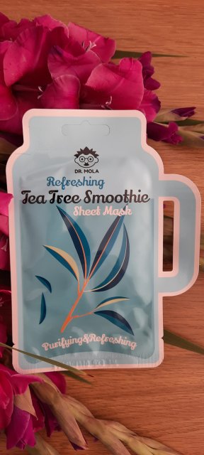 Dr. Mola Maska do twarzy w płacie, Tea Tree Smoothie, Refreshing