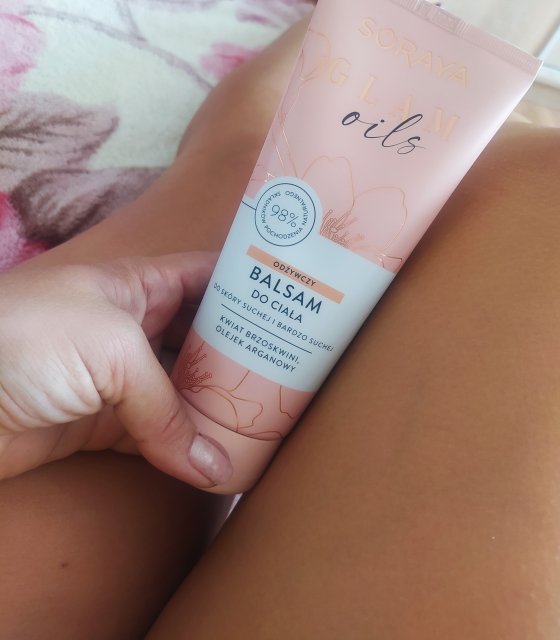 Soraya Glam Oils, Balsam do ciała, Odżywczy, Kwiat brzoskwini, Olejek arganowy