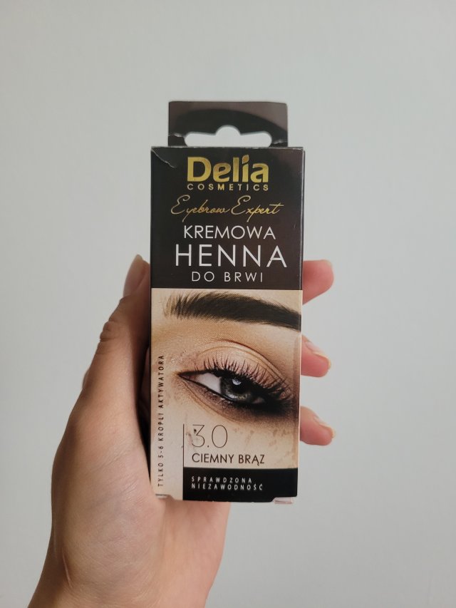 Delia Henna do brwi, Kremowa, nr 3.0 Ciemny brąz