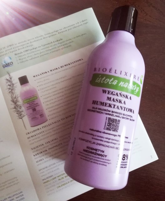 Bioélixire Maska do włosów, Istota Natury, Wegańska, Humektantowa, Włosy bardzo suche