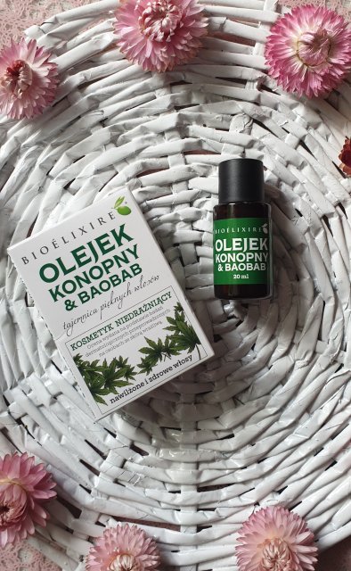 Bioélixire Olejek do włosów, Konopie i Baobab, Nawilżający 