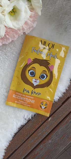 NIUQI Young, Fantasy Mask, Maska do twarzy na tkaninie, Rozświetlenie, Lew Kazio