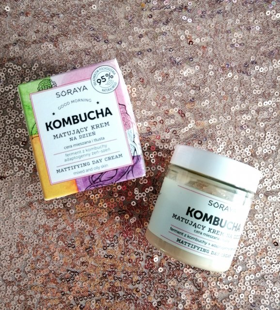 Soraya Kombucha, Krem do twarzy, Matujący, Na dzień, Cera mieszana i tłusta