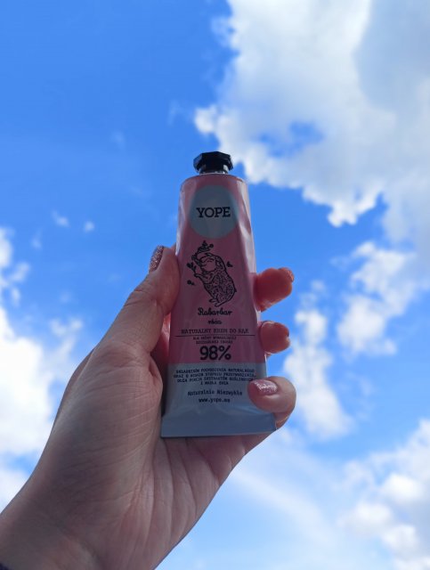 YOPE Krem do rąk, Rabarbar i róża