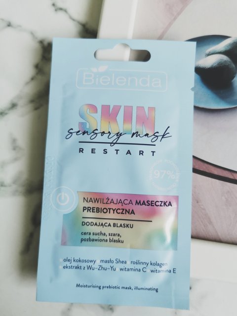 Bielenda Skin Restart, Sensory Mask, Maseczka do twarzy, Nawilżająca, Prebiotyczna, Dodająca blasku 