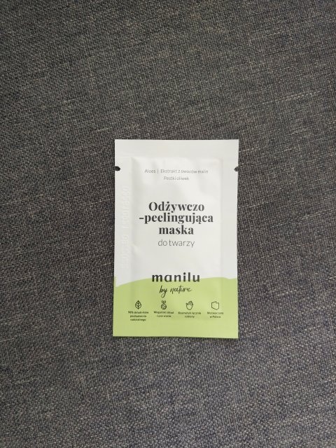 manilu Maska do twarzy, Odżywczo-Peelingująca, Aloes, Ekstrakt z owoców malin i Pestki oliwek