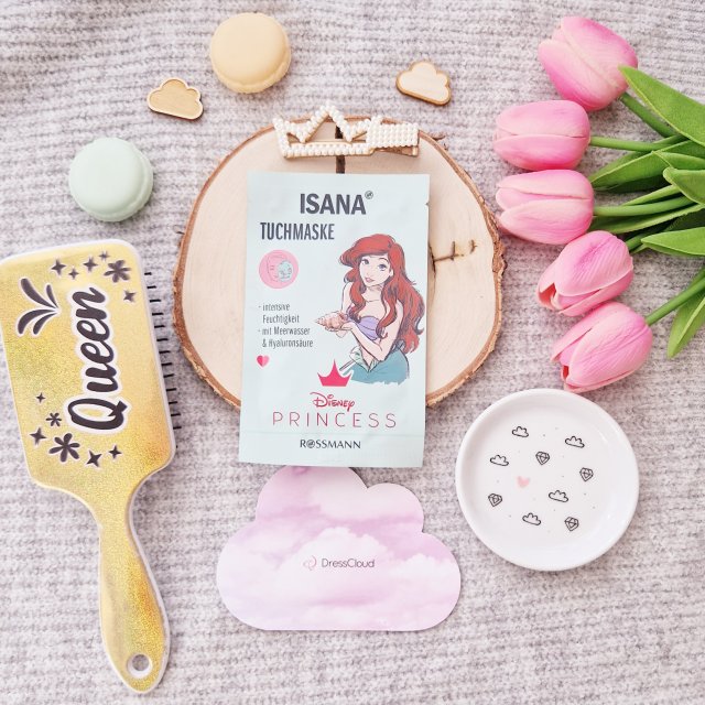 Isana Disney Princess, Maseczka do twarzy w płacie, Meerwasser & Hyaluronsaure, Ariel