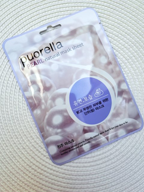 Puorella Maska do twarzy w płacie, Pearl Natural Mask Sheet