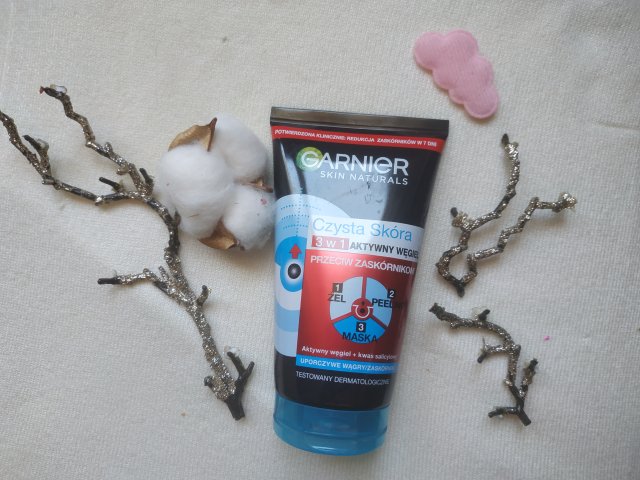 Garnier Czysta Skóra, Żel myjący, Peeling, Maseczka 3 w 1