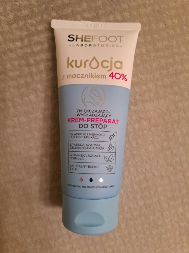 SheFoot Krem-preparat do stóp, Kuracja z mocznikiem 40%, Zmiękczająco-łagodzący