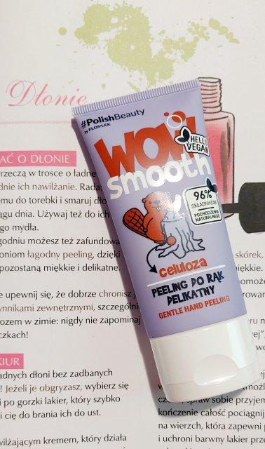 FlosLek Peeling do rąk, Wow Smooth, Delikatny, Celuloza