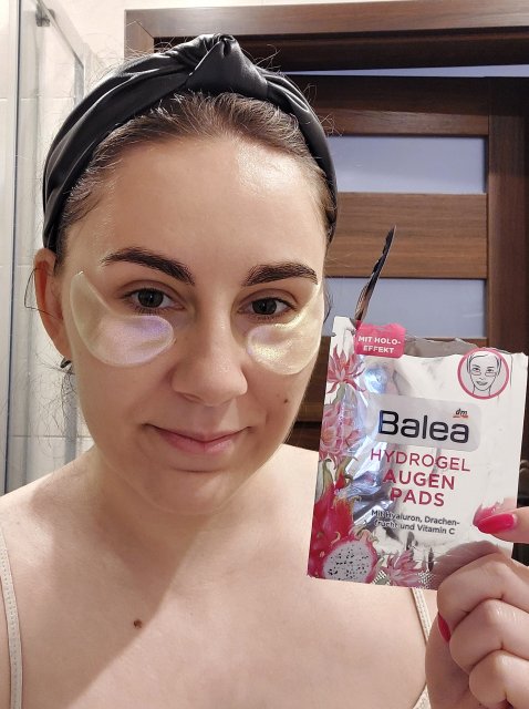 Balea Płatki pod oczy, Hydrożelowe, Hyaluron, Drachen-frucht und Vitamin C