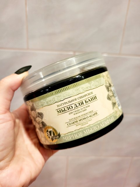 Babuszka Agafia Ziołowe czarne mydło Agafii, 37 ziół