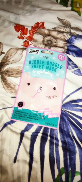 JiinJU Beauty Maska do twarzy w płacie, Bubble Bubble Sheet Mask, So Exfoliating