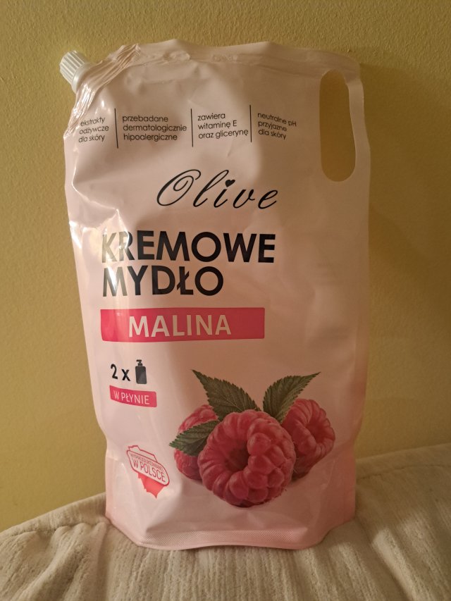 Olive Mydło w płynie, Kremowe, Malina