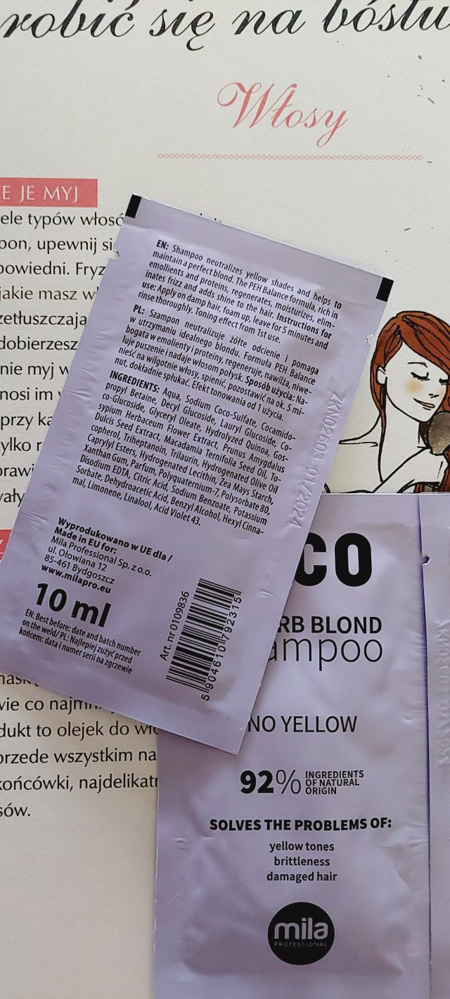 Próbki do włosów blond 