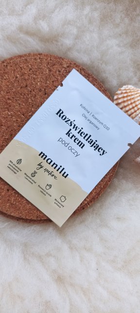 manilu Krem pod oczy, Rozświetlający, Kofeina, koenzym Q19 i olej arganowy