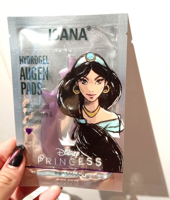 Isana Disney Princess, Płatki pod oczy, Hydrożelowe, Zmniejszają opuchliznę, Kolagen i kwas hialuronowy, Jasmina 