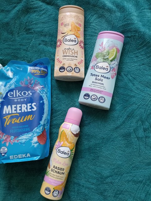 Balea, Elkos, mydło, pianka do golenia, żel pod prysznic 