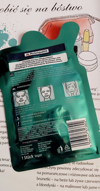 Maseczka w płacie nawilżająca balea 