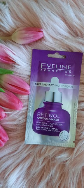 Eveline Face Therapy Professional, Maseczka do twarzy, Retinol Ampoule-Mask, Redukcja zmarszczek i przebarwień 