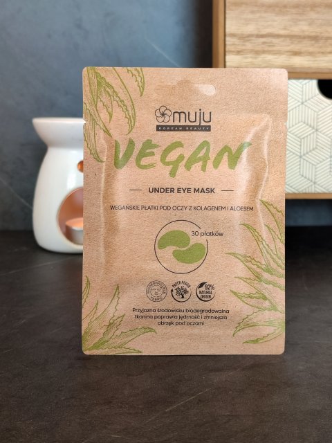 Muju Płatki pod oczy, Vegan, Z kolagenem i aloesem 