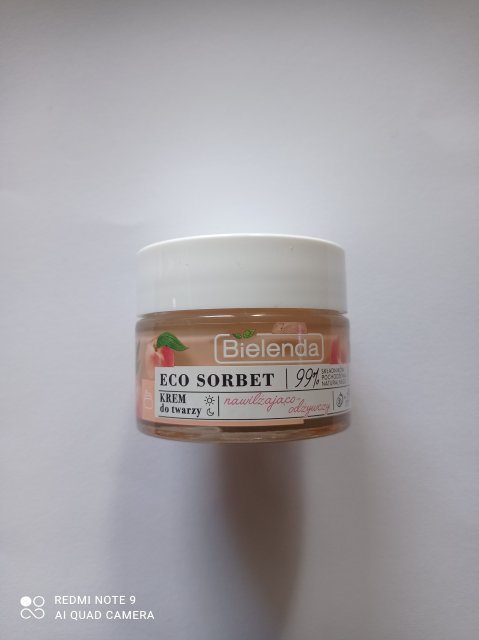 Bielenda Eco Sorbet, Krem do twarzy, Nawilżająco-odżywczy, Na dzień i Na Noc, Sok z brzoskwini 