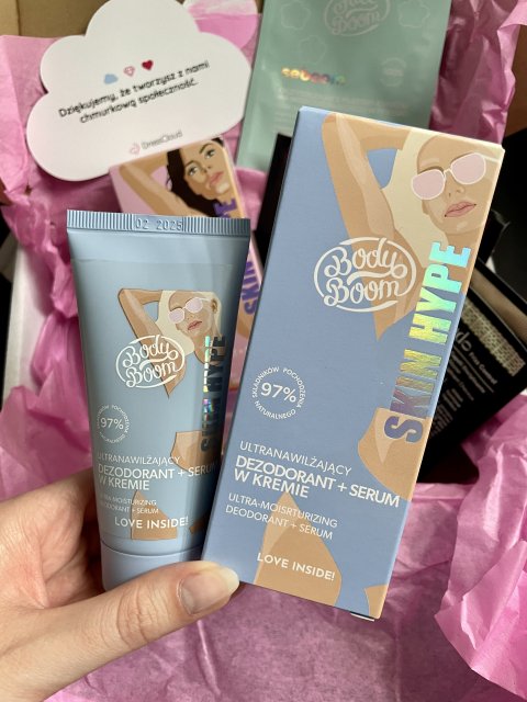 BodyBoom Dezodorant + serum w kremie, Skin Hype, Ultranawilżający