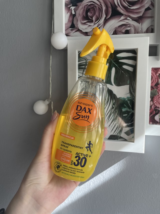Dax Cosmetics Sun, Spray do opalania, Transparentny, Active +, SPF30