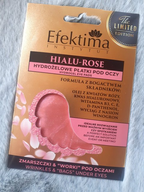 Efektima Hialu-Rose, Hydrożelowe płatki pod oczy, Zmarszczki  & 