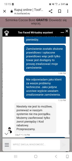 Błąd cenowy Too Faced