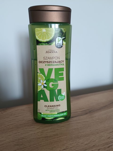 Joanna Vegan, Szampon do włosów, Oczyszczający, Z bergamotką