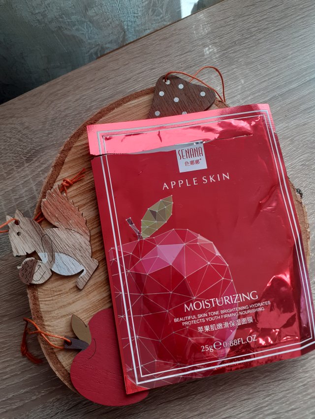 Senana Maska do twarzy w płacie, Apple Skin, Moisturizing