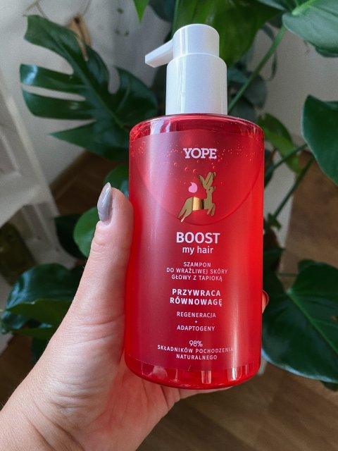 YOPE Szampon do włosów, Boost My Hair, Do wrażliwej skóry głowy z tapioką