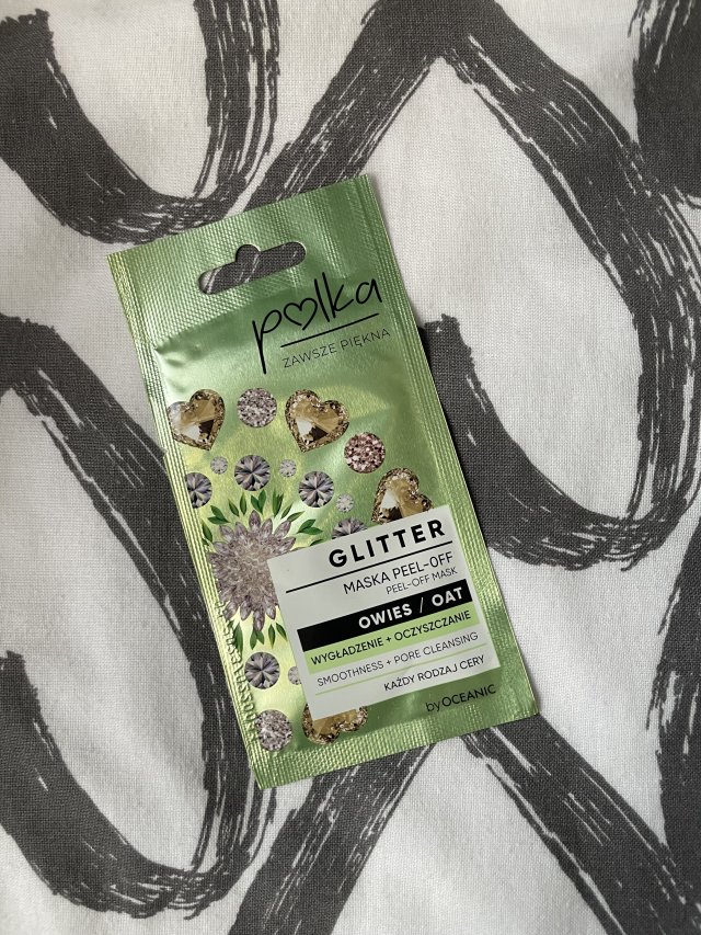 Polka Glitter, Maska do twarzy, Peel-off, Wygładzenie + oczyszczanie, Owies