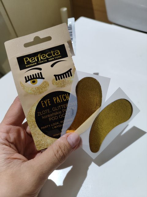 Perfecta Eye Patch, Płatki pod oczy, Złote, Glicerynowe, Koreańskie, Party Look, Rozświetlenie i wygładzenie
