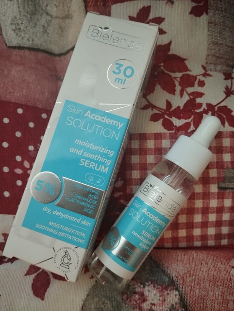 Bielenda Skin Academy Solution, Serum do twarzy, Nawilżająco-kojące, Na dzień i na noc, Skóra sucha i odwodniona