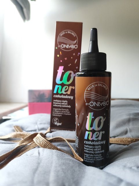 OnlyBio Hair in Balance, Toner do włosów, Czekoladowy, Nadający ciepły, brązowy odcień mlecznej czekolady 
