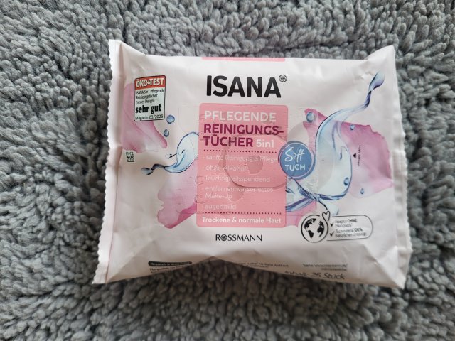 Isana Chusteczki do demakijażu, 5w1, Oczyszczające