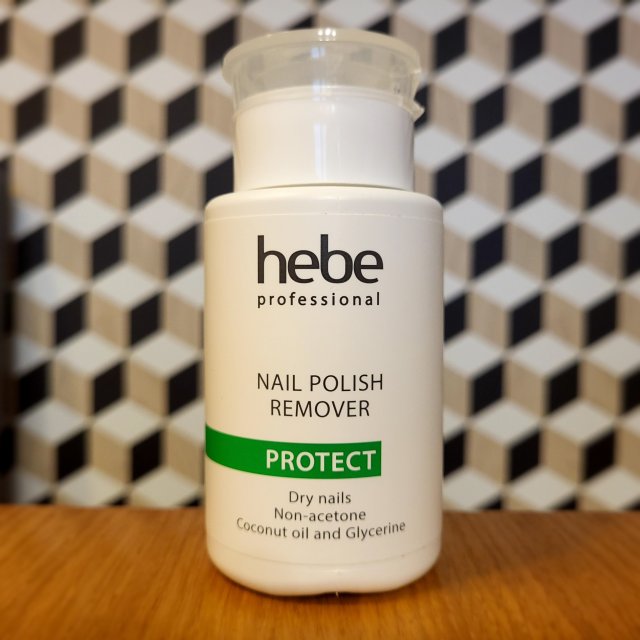 Hebe Professional, Protect, Zmywacz do paznokci suchych bez acetonu, Olej kokosowy i gliceryna