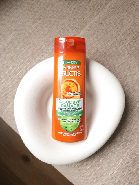 Garnier Fructis, Goodbye Damage, Szampon odbudowujący do włosów, Amla Oil Extract & Liquid Vegetal Keratin