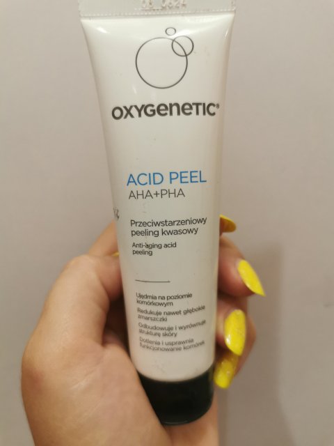 Oxygenetic Peeling do twarzy, Kwasowy, Odnawiający, AHA+PHA, Acid Peel 