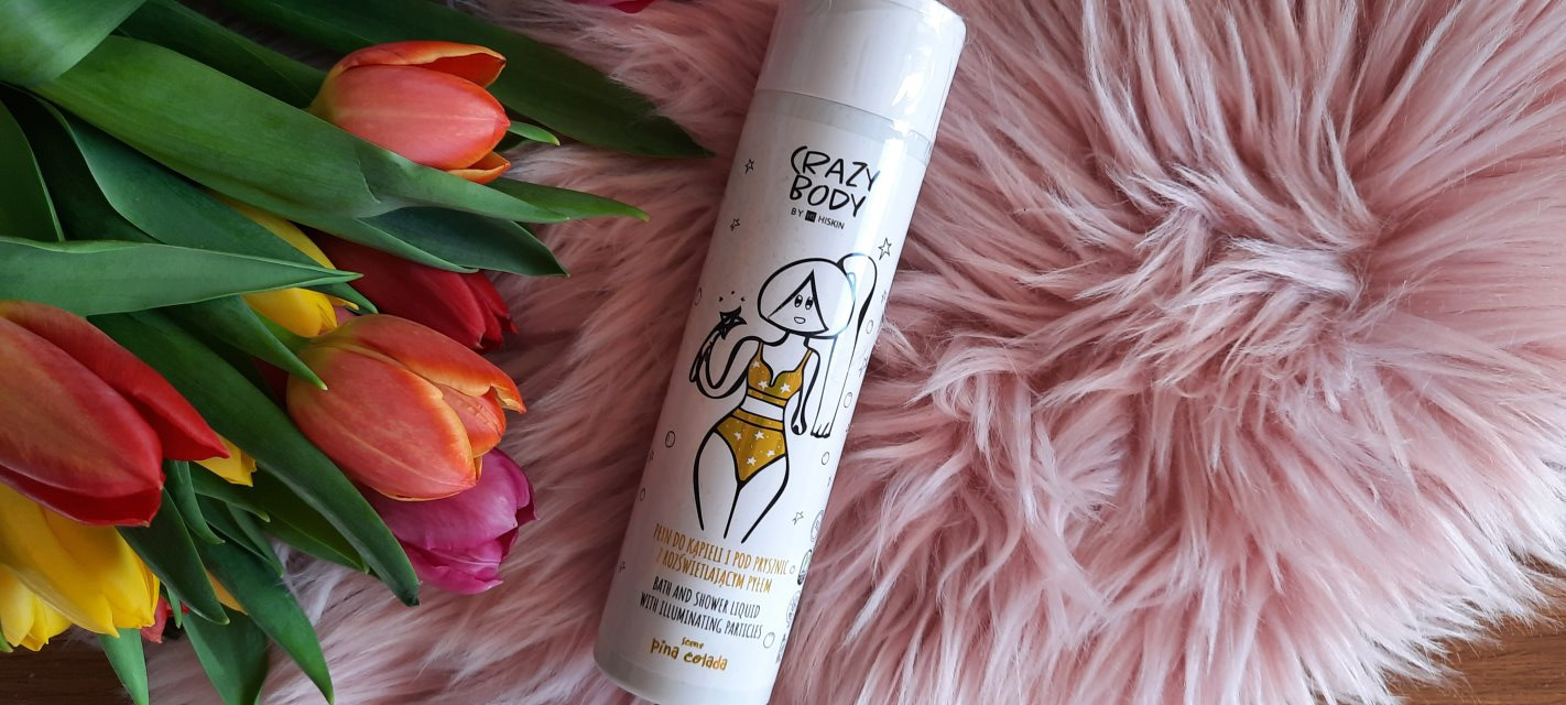Hiskin Crazy Body, Płyn do kąpieli i pod prysznic, Z rozświetlającym pyłem, Pina Colada