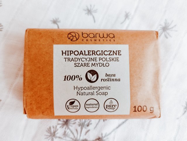 Barwa Hipoalergiczne tradycyjne polskie szare mydło w kostce
