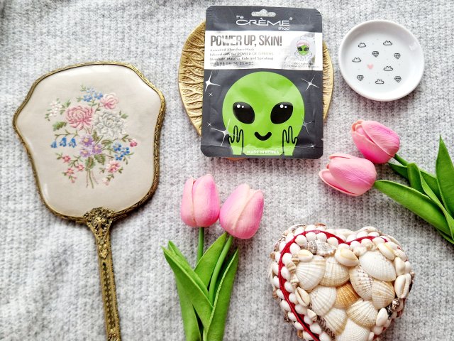 The Creme Shop Maska do twarzy w płacie, Animated Alien Face Mask, Power Up, Skin!