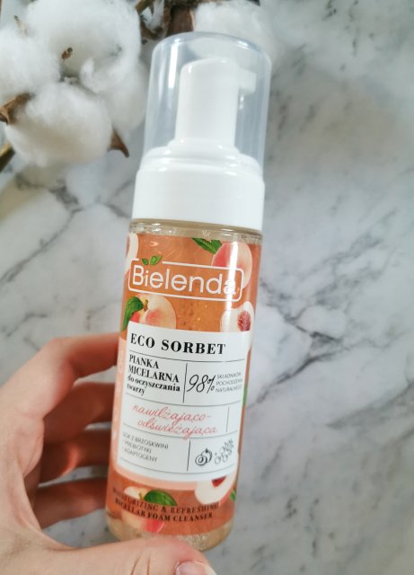 Bielenda Eco Sorbet, Pianka micelarna do oczyszczania twarzy, Nawilżająco-odświeżająca