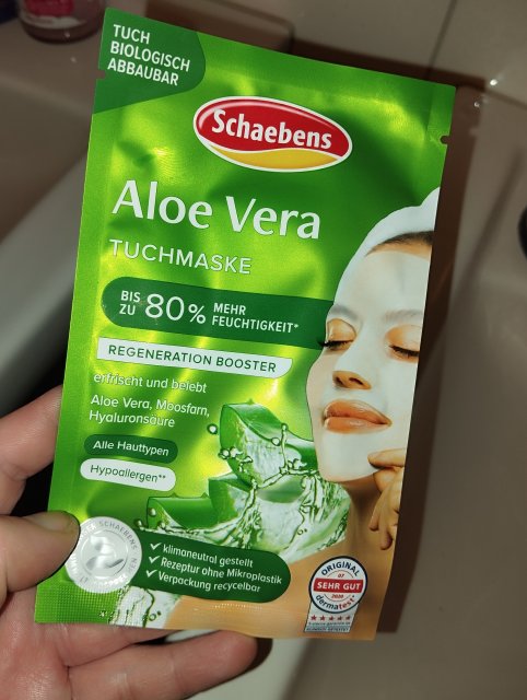 Schaebens Maska do twarzy w płacie, Aloe Vera