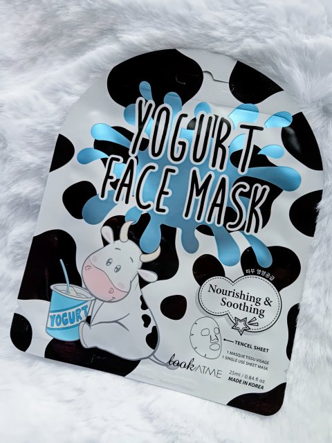Look At Me Maska do twarzy w płacie, Yogurt Gave Mask, Nourishing&Soothing, Wygładzająca i Odżywcza