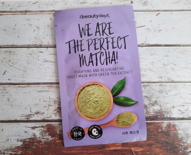 The Beauty Dept. Maseczka do twarzy w płacie, We Are The Perfet Matcha!, Ekstrakt z liści zielonej herbaty